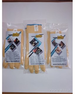 Арамидные (Кевлар) перчатки 5-ти ниточные удлиненная с х/б вставкой-foto5